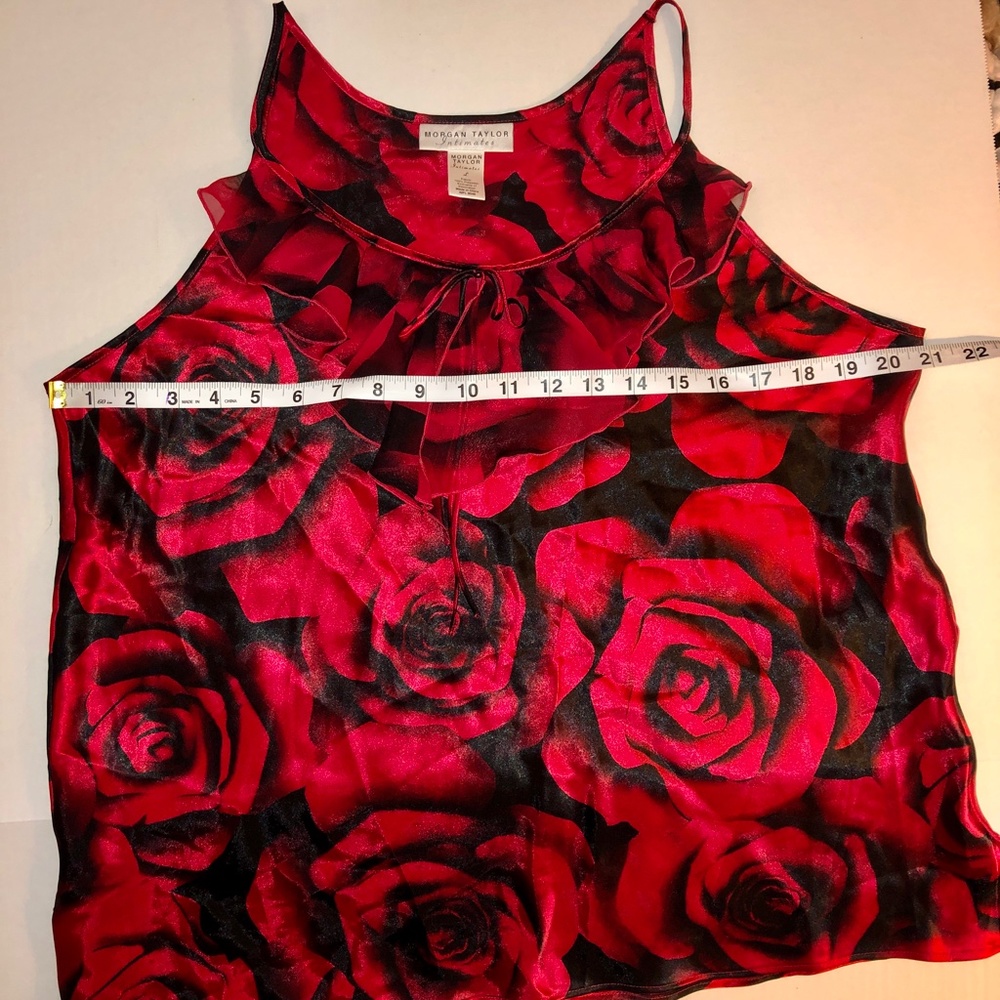 Intimates Pajamas Set Red Rose Sexy Sz Large Morgan Taylor - Picture 4 of 16
